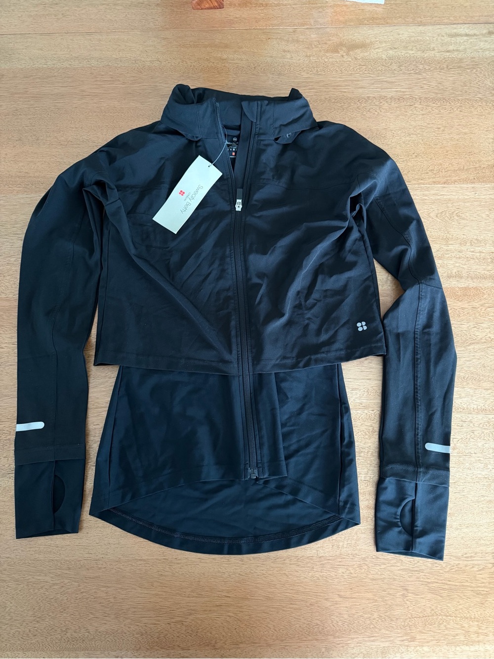 Sweaty Betty Black Lightweight Zip-Up Utility Jacket